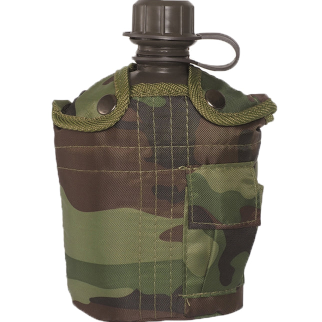 Mil-Tec US Feldflasche 1l mit ALU Schale woodland pattern