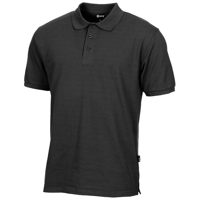 MFH Poloshirt mit kurzen Ärmeln, schwarz