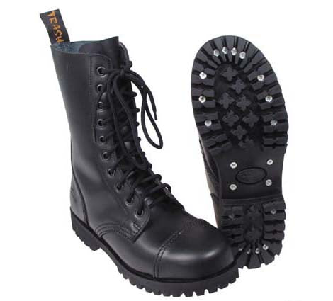 Pure Trash Springerstiefel 10 Loch schwarz