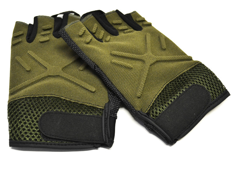 O&T Handschuhe Natur fingerlos, oliv