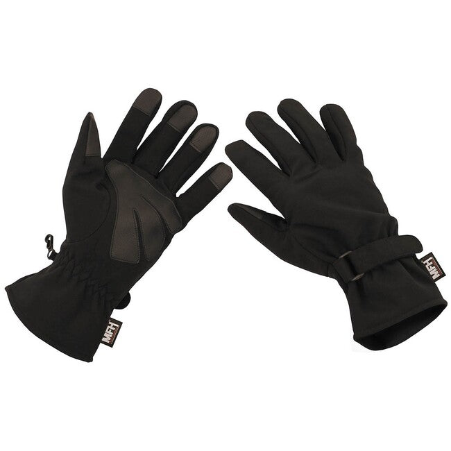MFH Professional Softshell-handschuhe, schwarz