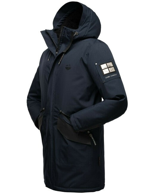 Stone Harbour RAGAAN herren-Winterjacke mit Kapuze, marineblau