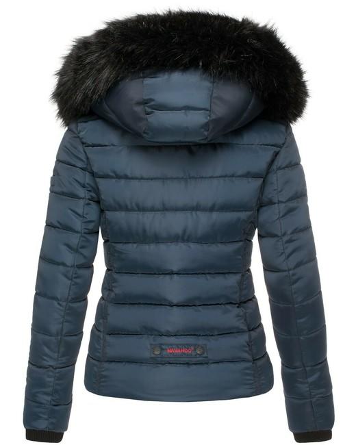 Navahoo Miamor Jacke damen Winterjacke mit Kapuze, Dunkelblau