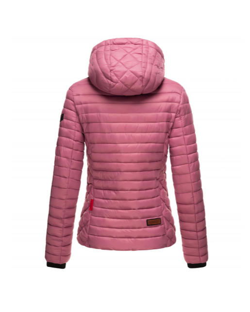Marikoo Samtpfote damen-Übergangsjacke mit Kapuze, weiß