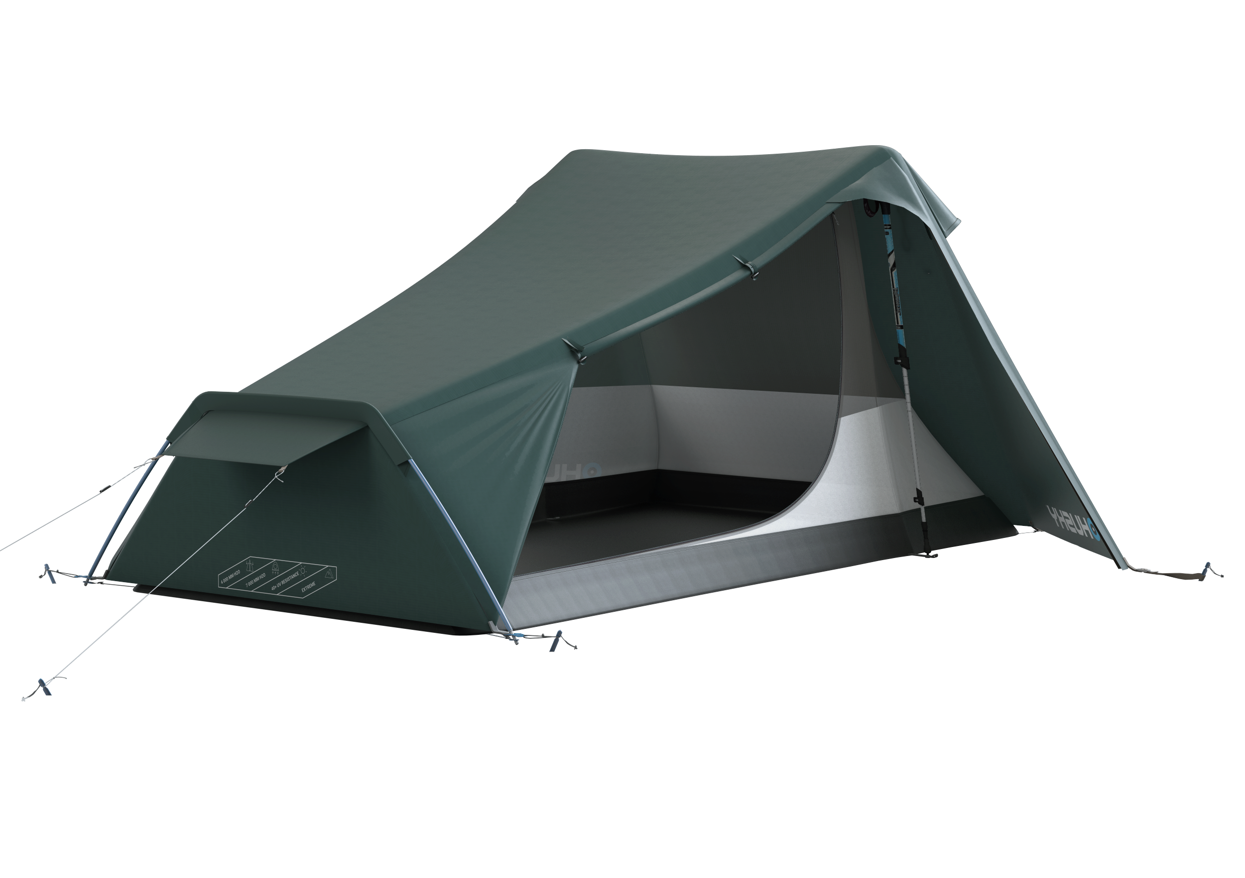 Husky Sawaj Peak 3 ultraľahký stan pre 3 osoby, dark green
