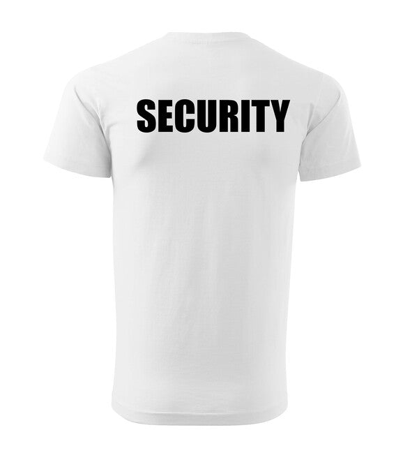 DRAGOWA T-shirt mit Aufschrift SECURITY, weiß