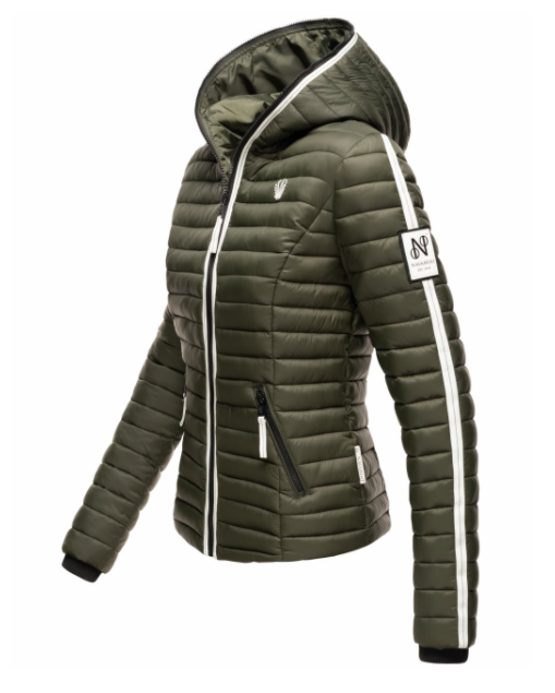 Navahoo Kimuk Princess damen Übergangsjacke mit Kapuze, olivgrün