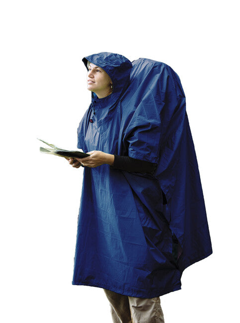 SEA to Summit Poncho 70D Nylon, blau
