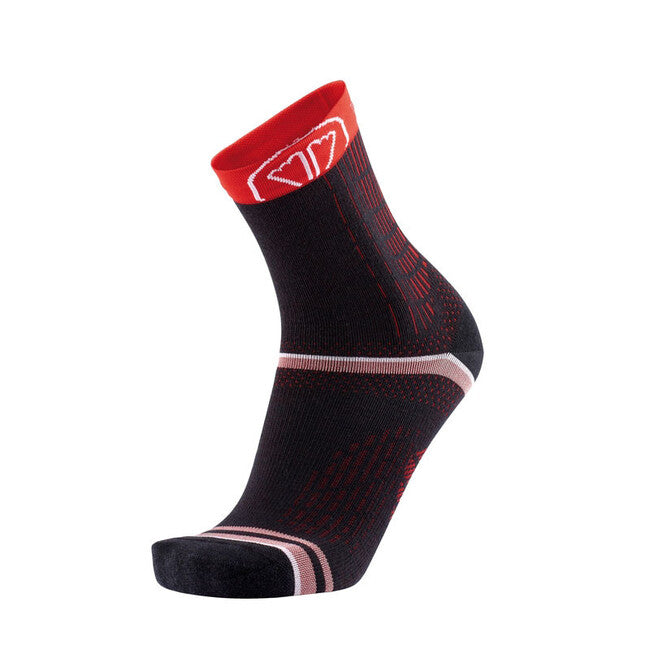 Sidas Winter Run socken, schwarz/rot