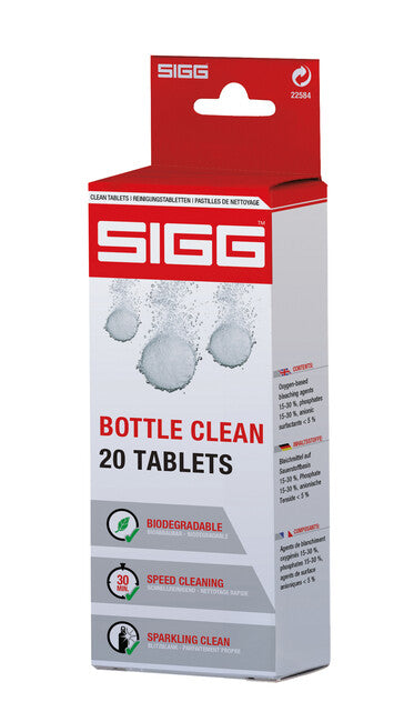 SIGG Bottle Clean Sparkling Water Reinigungstabletten (Packung mit 20 Stück)
