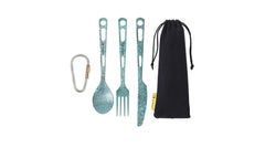 SilverAnt Titanium Cutlery Set, Blue