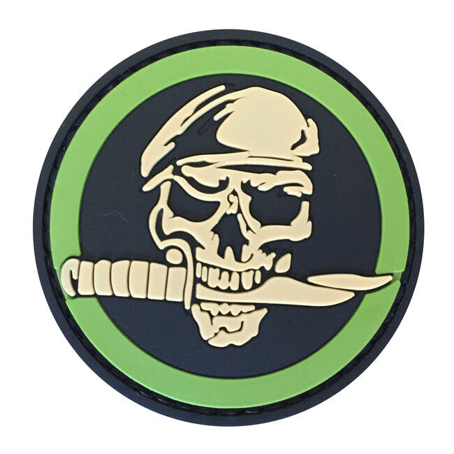 WARAGOD Totenkopf & Messer PVC Aufnäher