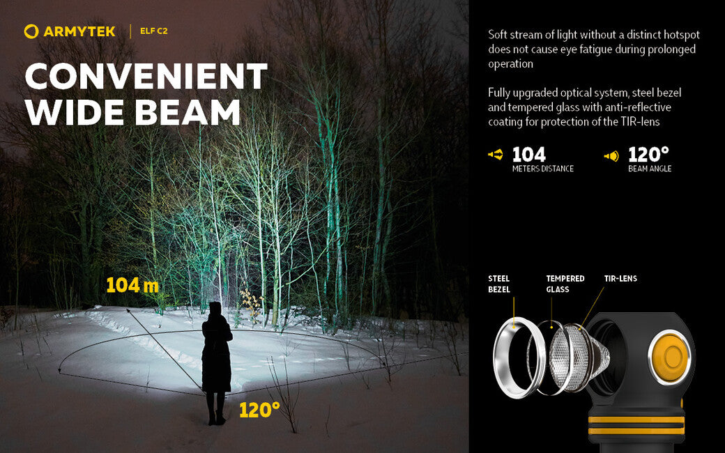 ArmyTek Celovka Elf C2 Micro USB tepla weiß s napajanim z akumulatora 1023 lm