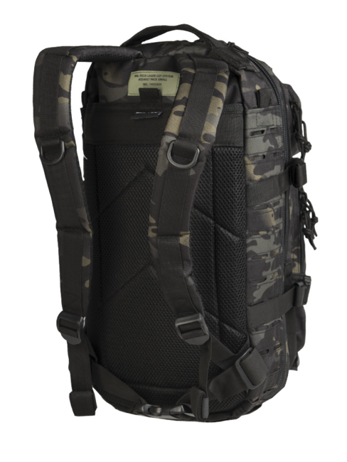 Mil-Tec Rucksack US Assault Small Laser Cut, multitarn black, 20L