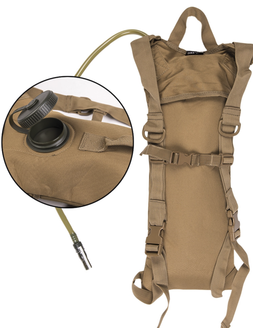 Mil-Tec Water Pack Basic mit Gurten 3 l, coyote