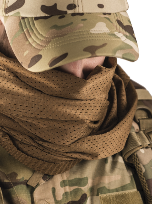 Mil-Tec Mesh sniper Schal sietovany coyote, 190x50cm