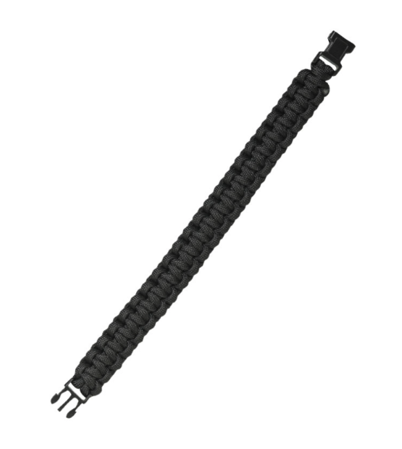 Mil-Tec Survival Paracord-Armband 15mm, schwarz