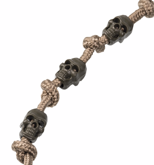 Mil-Tec Kordelstopper Skull, 10 Stück, olive