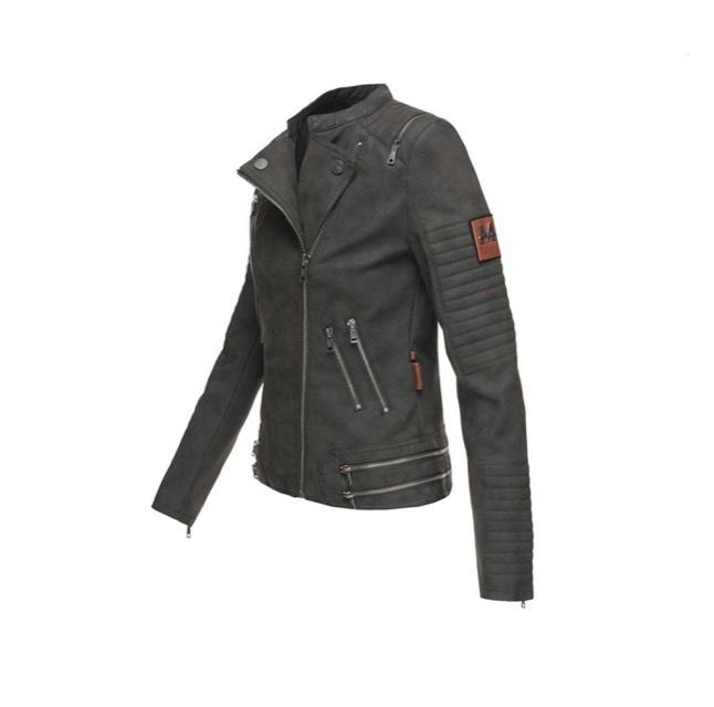 Marikoo Akikoo damen-lederjacke, schwarz
