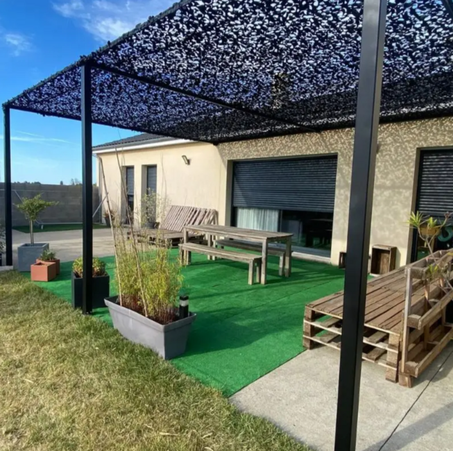 WARAGOD Kameleon Camouflage Net 2x2m, Black