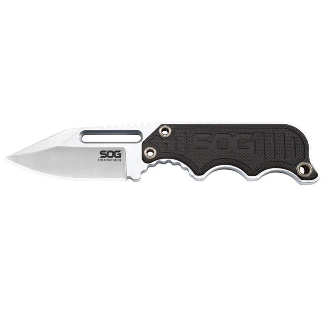 SOG INSTINCT MINI messer mit feststehender klinge - g10-griff, satin