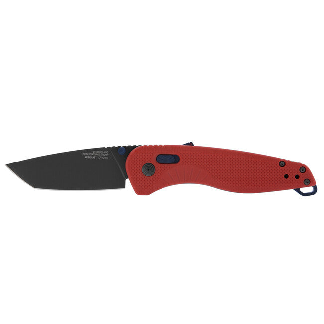 SOG AEGIS AT schließen messer - tanto - rettung rot & indigo