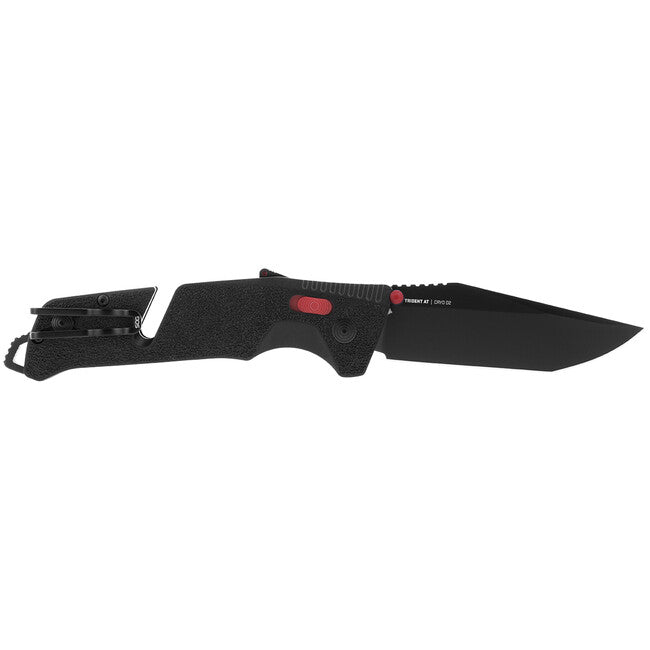 SOG TRIDENT AT closing messer - schwarz & rot - tanto