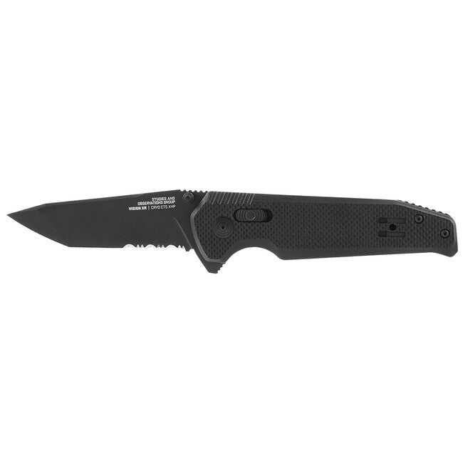 SOG Vision XR schließmesser - schwarz - teilweise gezahnt