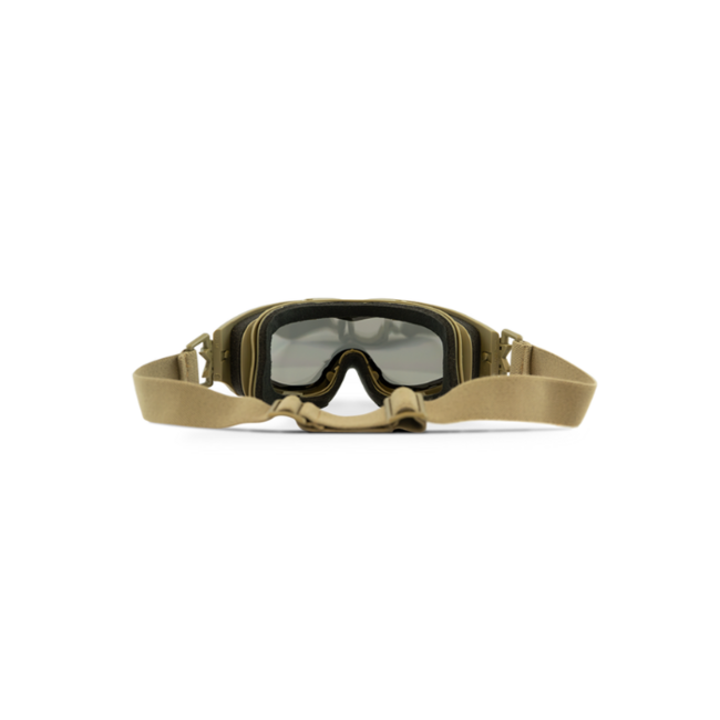 Wiley X Spear Tactical Glasses, Smoke and Clear Lenses, Matte Tan Frame