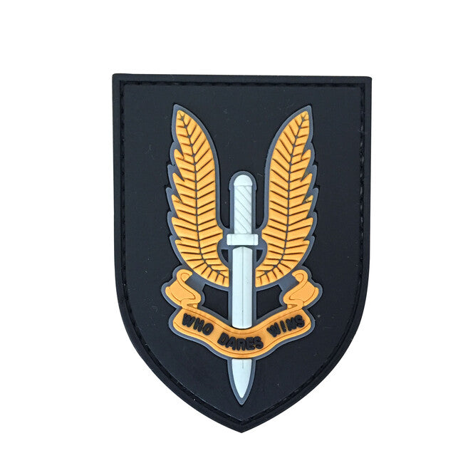 WARAGOD Special Air Service SAS Wer wagt, gewinnt PVC Aufnäher Gelb