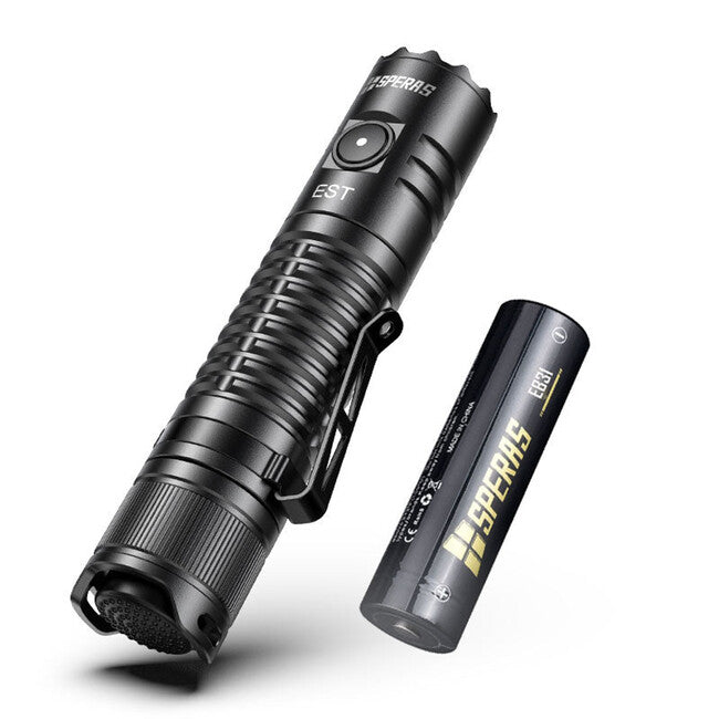 Speras Luminus SST40 wiederaufladbare led-taschenlampe, schwarz