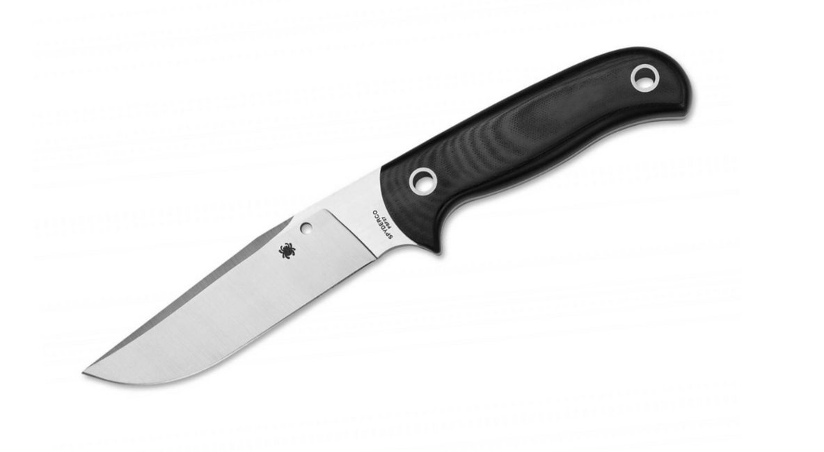Spyderco Bradley Bowie Messer mit feststehender Klinge 13 cm schwarz G10 Scheide