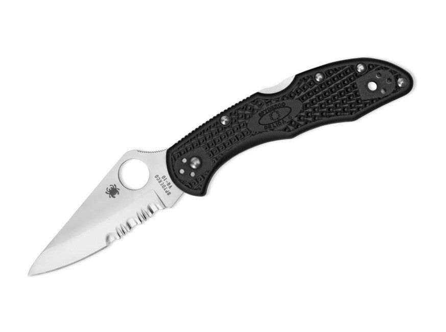 Spyderco Delica 4 Lightweight 7,5cm taschenmesser schwarz FRN