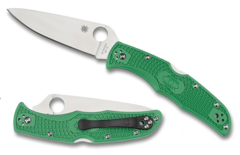 Spyderco Endura 4 Flat Ground taschenmesser 9,5 cm grün FRN