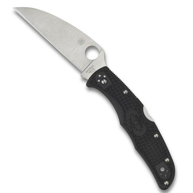 Spyderco Endura 4 Wharncliffe Plain Flat Ground taschenmesser 9,6 cm schwarz FRN