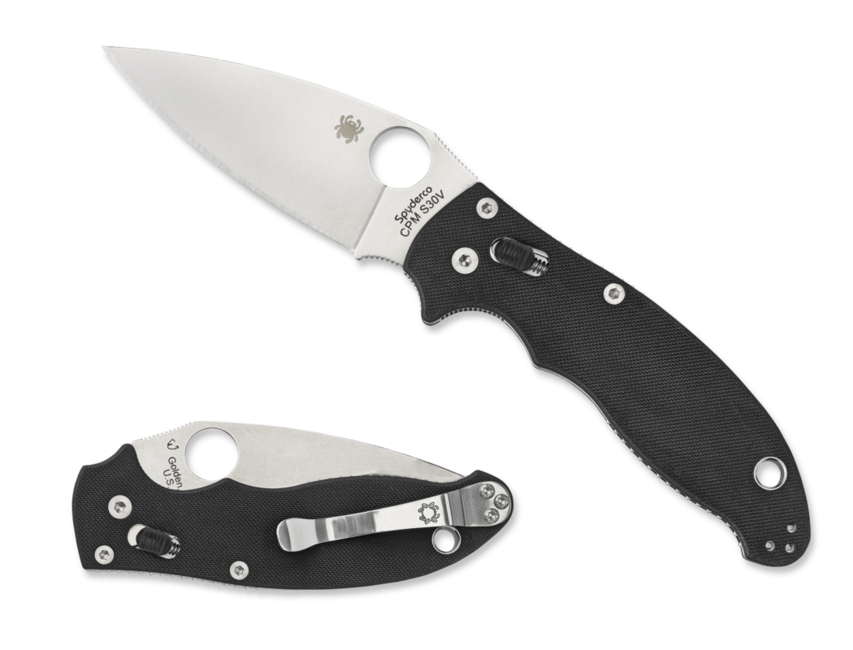 Spyderco Manix 2 Plain taschenmesser 8,6 cm schwarz G10