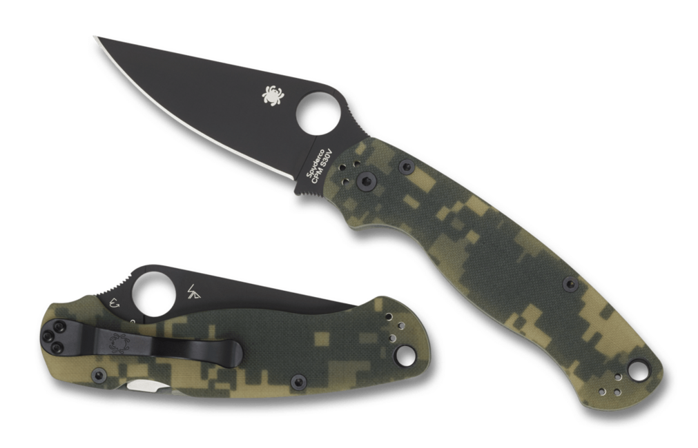 Spyderco Para Military 2 taschenmesser 8,7 cm digital camo schwarz camo G10