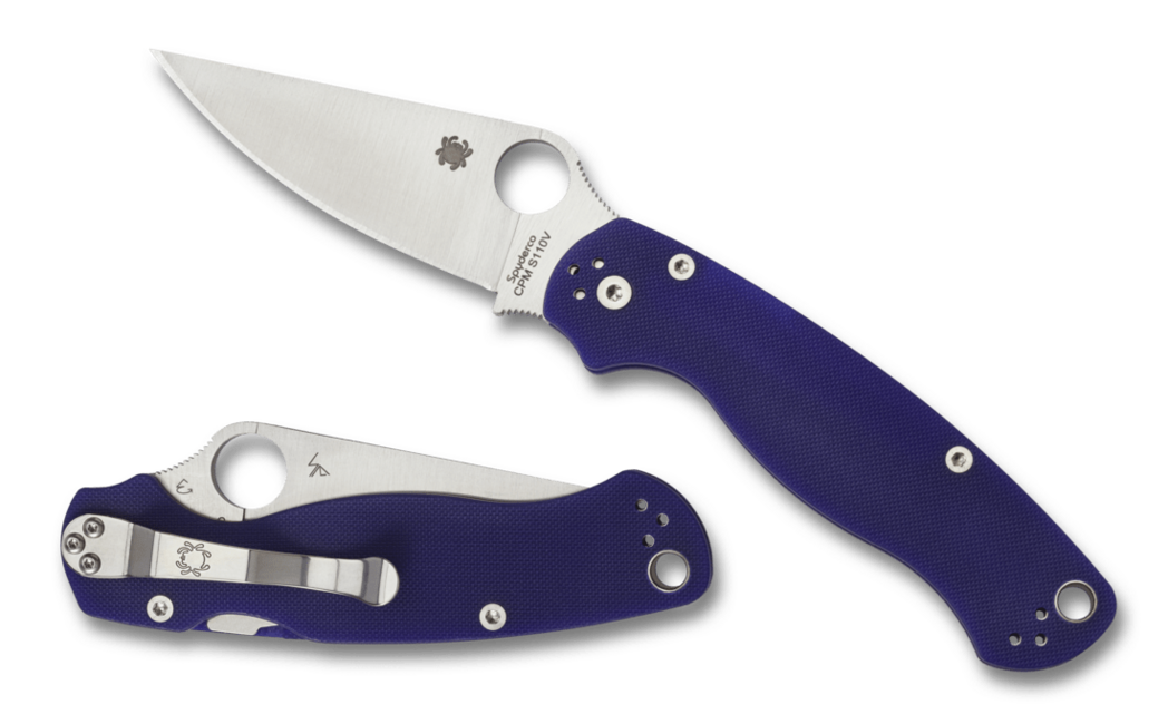 Spyderco Para Military 2 taschenmesser 8,7 cm dunkelblau G10