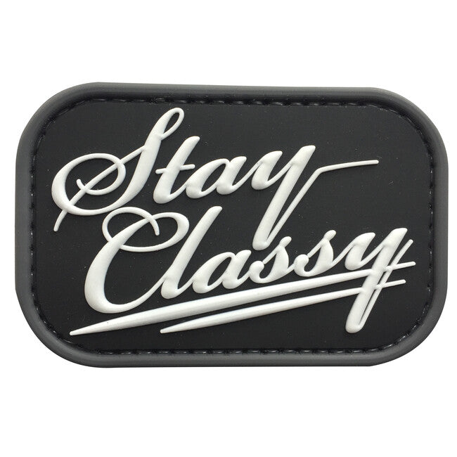WARAGOD Stay Classy Swat PVC Patch Schwarz und Weiß