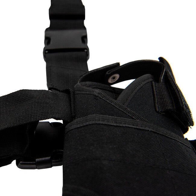 WARAGOD Volontär Oberschenkelholster für Waffe, schwarz