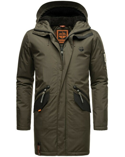 Stone Harbour Ragaan herren Winterjacke mit Kapuze, anthrazit