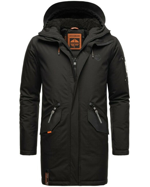 Stone Harbour RAGAAN herren Winterjacke mit Kapuze, schwarz