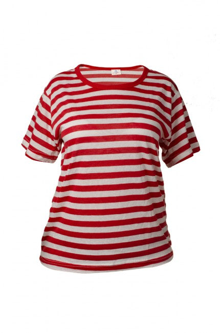 O&T T-Shirt Strap Damen- kurz pasikove rot