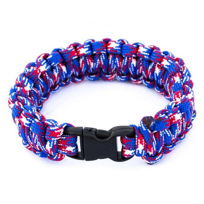 O&T Armband paracord Kunststoff- pracka bielo-modro-rot