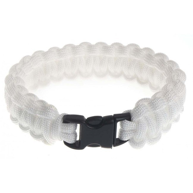 O&T Armband Paracord Kunststoff- pracka, weiß