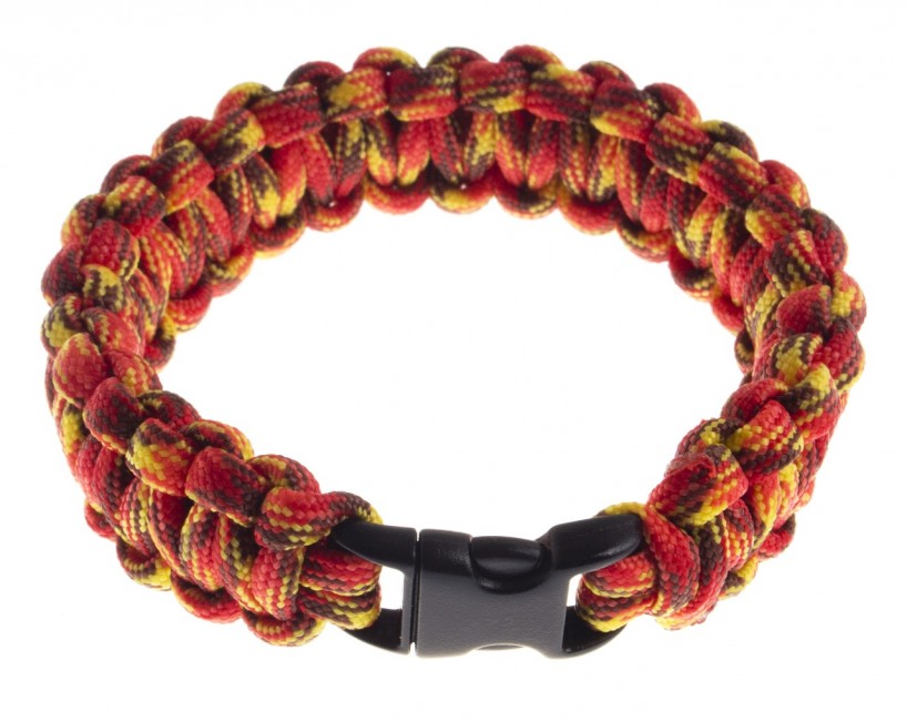 O&T Armband paracord Kunststoff- pracka, cerveno-gelb
