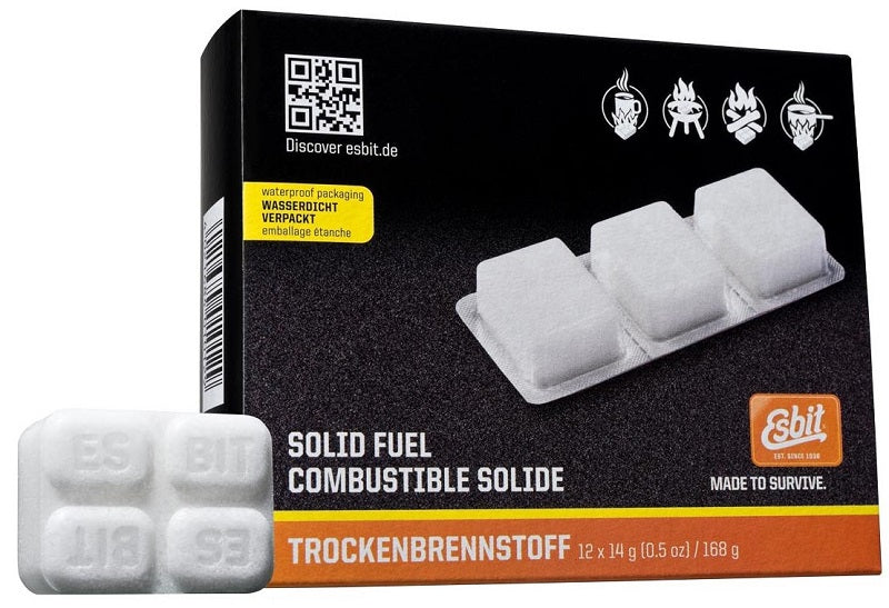Esbit Taschenkocher für Trockenbrennstoff 12 Stk. x 14 g.