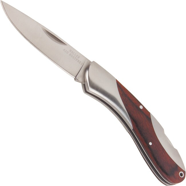 Haller Tame Griff taschenmesser mit Holzeinlage