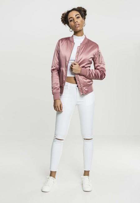 Urban Classics dámska saténová bomber bunda