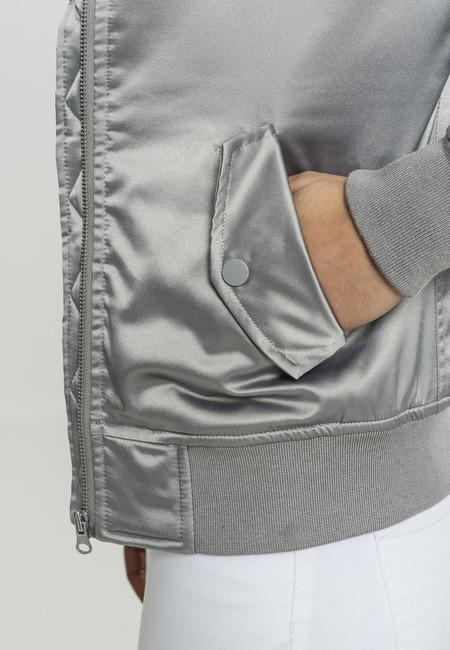 Urban Classics Women's Satin Bomber Jacket